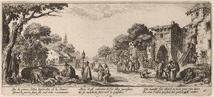 Soldats mourants au bord de la route