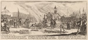 Le bûcher - Gerrit van Schagen after Jacques Callot