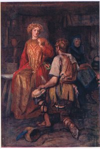 "Souvent il rapportait des fruits sauvages de la forêt, dont les côtés empourprés souriaient de rouge!", Histoires de la Reine des Fées publiées par George Harrap and Company - Gertrude E. Demain (after) Hammond