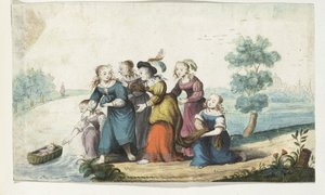 Moïse est trouvé - Gesina ter Borch (signed by artist)