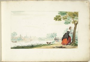 Femme gravant des noms dans un arbre