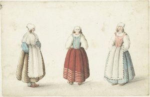 Trois femmes debout