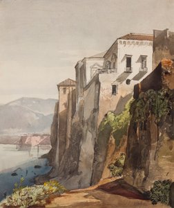 La Maison de Tasso, Sorrente, avec des ajouts de la princesse Maria Annunziata di Borbone (1843-1871), 1853 - Giacinto Gigante