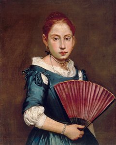 Jeune fille avec éventail, vers 1740, par Giacomo Ceruti - Giacomo Ceruti