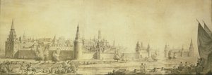 Vue panoramique du Kremlin de Moscou à la fin du 18e siècle, fin des années 1790