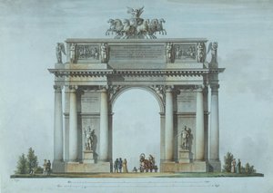 La Porte Triomphale de Narva à Saint-Pétersbourg, 1814