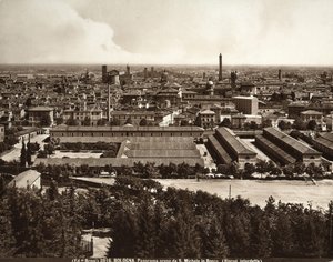 Panorama de la ville de Bologne : vue depuis San Michele in Bosco