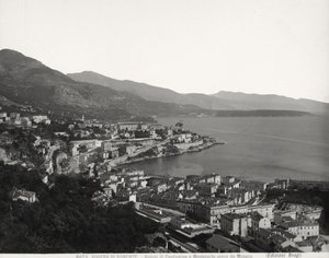 Vue de Condamine et Montecarlo, deux villes peuplées surplombant la mer. La photographie a été prise depuis Monaco - Giacomo Brogi