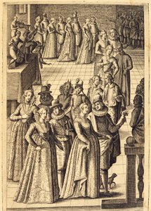 Nobles à une réception - Giacomo Franco
