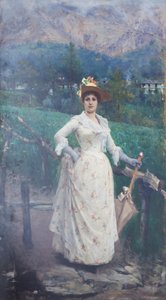 Dame à la campagne