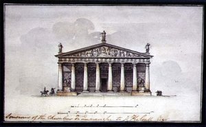 Élévation des écuries à Tsarskoïe Selo - Giacomo Quarenghi