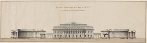 Élévation géométrique de la place de la Paix et façade de l
