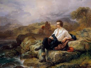 Lord Byron sur le rivage de la mer hellénique, par Giacomo Trecourt - Giacomo Trecourt