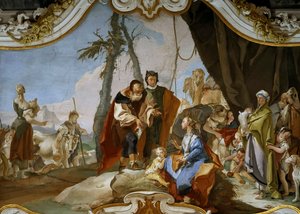 Rachel cachant les théraphim de son père Laban
