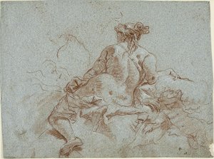 Étude pour détail : La déesse Diane - Giambattista Tiepolo