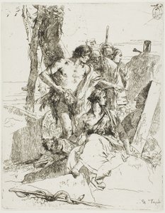 La Découverte de la Tombe de Punchinello, de Scherzi - Giambattista Tiepolo