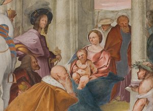 Nef centrale, Cinquième travée nord, Adoration des Mages, Gian Francesco Bembo - Gian Francesco Bembo