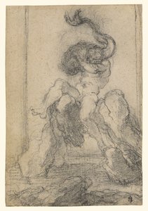 Un dieu marin avec un dauphin - Gian Lorenzo Bernini