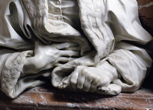 Buste de Gabrielle Fonseca, docteur du Pape Innocent X (détail) - Gian Lorenzo Bernini