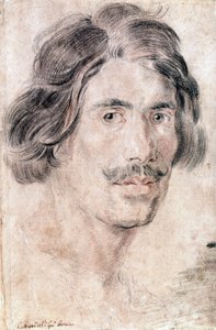Autoportrait de Gian Lorenzo Bernini (Bernin) (1598 - 1680), sculpteur, peintre et architecte italien. Gabinetto Nazionale delle stampe, Rome