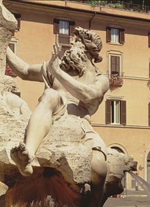 La Fontaine des Quatre-Fleuves, (détail)
