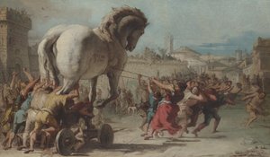 La Procession du Cheval de Troie à Troie, c.1760 - Giandomenico (1727 1804) Tiepolo