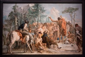 Saint Jean-Baptiste prêche à la foule - Giovanni Domenico Tiepolo