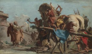 La Construction du Cheval de Troie, c.1760