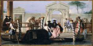Le départ de la gondole - Giovanni Domenico Tiepolo