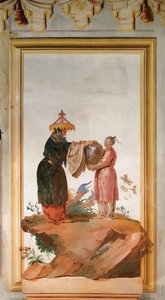 Deux figures avec un vase, de la salle chinoise dans la Foresteria