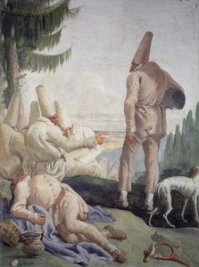 Pulcinella en vacances - Giovanni Domenico Tiepolo