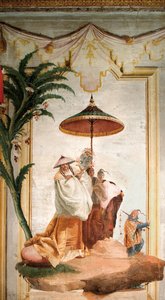 La Promenade des mandarins, de la salle chinoise dans la Foresteria, 1757