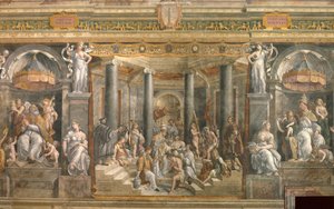 Le baptême de Constantin, 1517-1524 - Gianfrancesco Penni