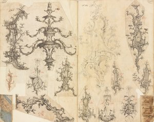 Carnet de croquis de dessins de travail, vers 1760 - Gideon Saint