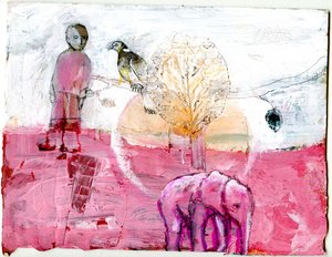 Pigeon ramier et éléphant, 2014 - Gigi Sudbury