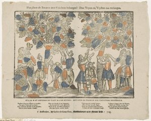 Ici les arbres sont chargés de fruits : Là les amoureux et les amoureuses selon leur désir - Gijsbert de Groot Keur