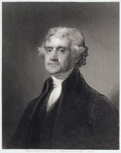Portrait de Thomas Jefferson, gravé par Henry Bryan Hall - Gilbert Stuart