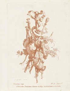 Trophée avec instruments de musique - Gilles Antoine Demarteau