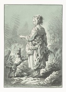 Jeune femme avec chien