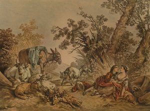 La Grande Pastorale, No. 602, Scène pastorale, vers 1740-1770, 1913
