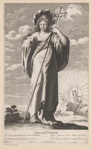Sibylle de Cumes, avec en arrière-plan la résurrection du Christ