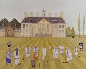 Croquet sur la pelouse, 1989 - Gillian Lawson