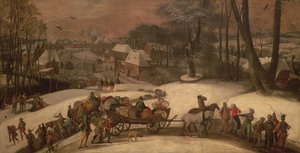 Une expédition militaire en hiver, c.1590