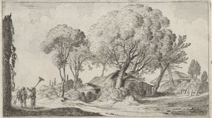 Fermes entre les arbres