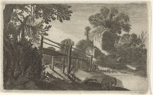 Pont en bois près d