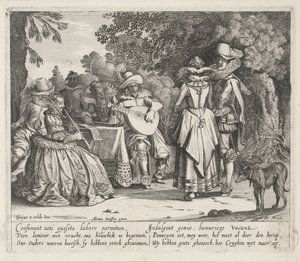 Groupe élégant jouant de la musique en plein air