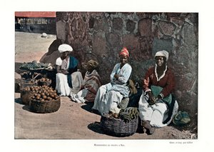 Vendeurs de fruits, Rio de Janeiro, Brésil, 19ème siècle - Gillot