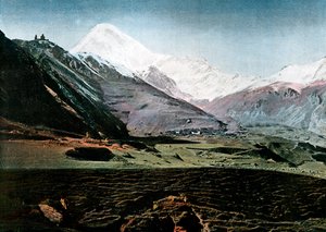 Mont Kazbek, Caucase, vers 1890 - Gillot