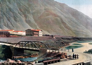 Gare de Lars sur la route militaire géorgienne, vers 1890