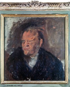Portrait du poète italien Giuseppe Ungaretti. Peinture de Gino Bonichi dit Scipione